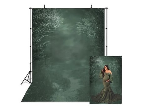 Fundo 3X2M para Estúdio Fotografia Tecido Verde Escuro FABRIC