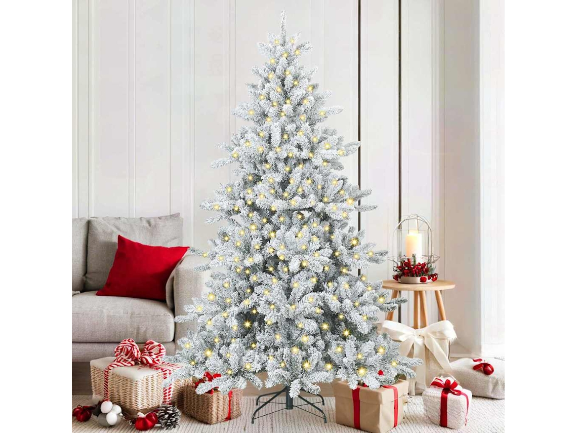 Vidaxl Árvore De Natal Articulada Artificial Branco 180 Cm Pvc E Aço