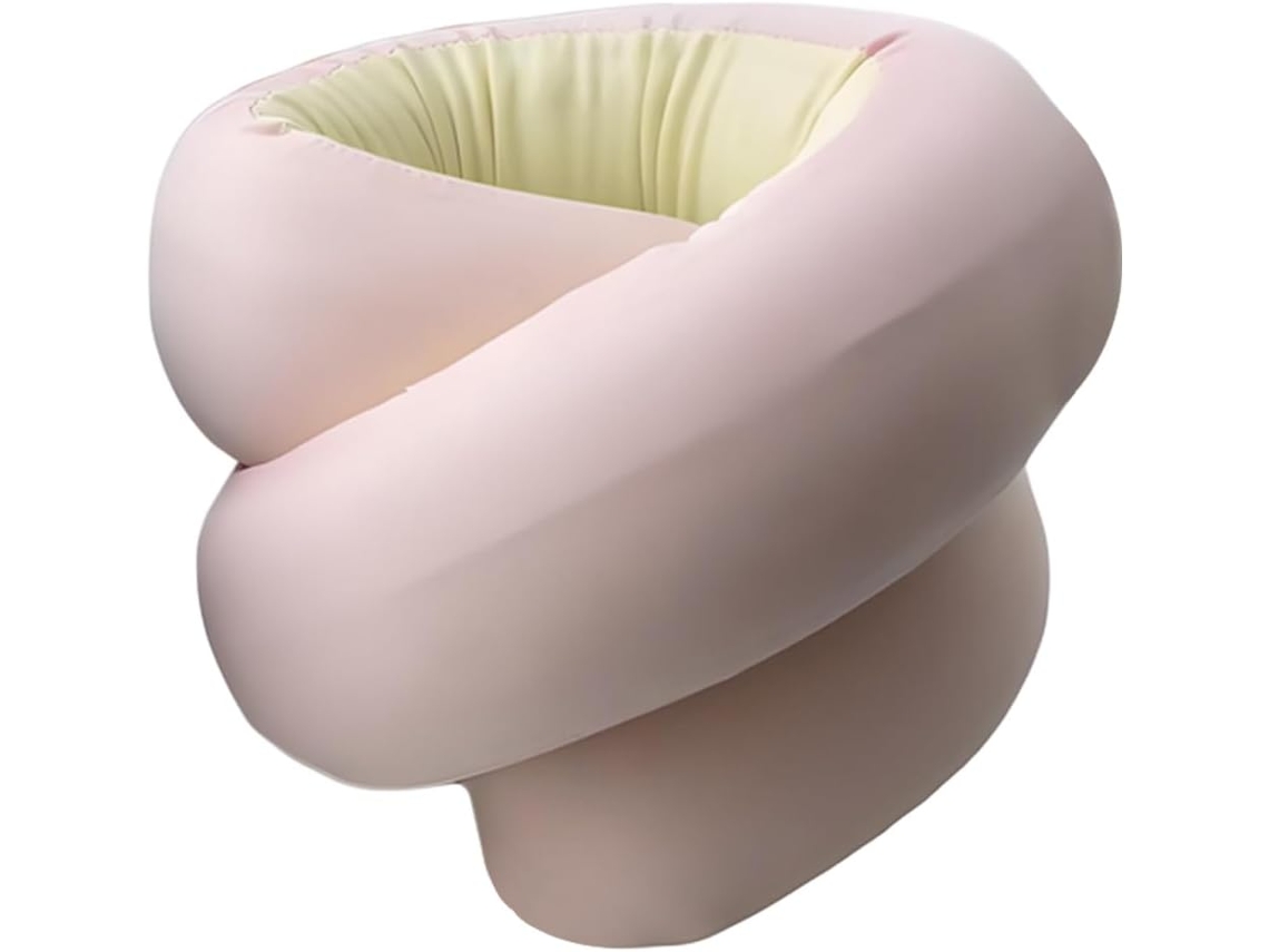 Almofada de Pescoço para Viagens, Espiral Respirável com Suporte Dobrável, Carro, Escritório, CHABERLU