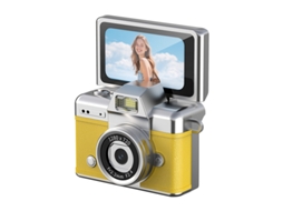 Câmera Infantil Czhhmart Retrô. Tela Basculante.inclui Cartão Tf De 32 Gb (amarelo)