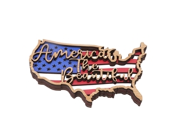 Decoração de buxo para 4 de julho com bandeira americana S/MARCA
