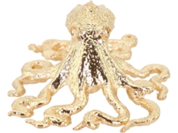 Puxador De Gaveta Em Latão Maciço Com Formato Polvo Dourado, Furo Único, 5, 5x 4, 6cm 2, 17x 1, 81 Polegadas, Estilo