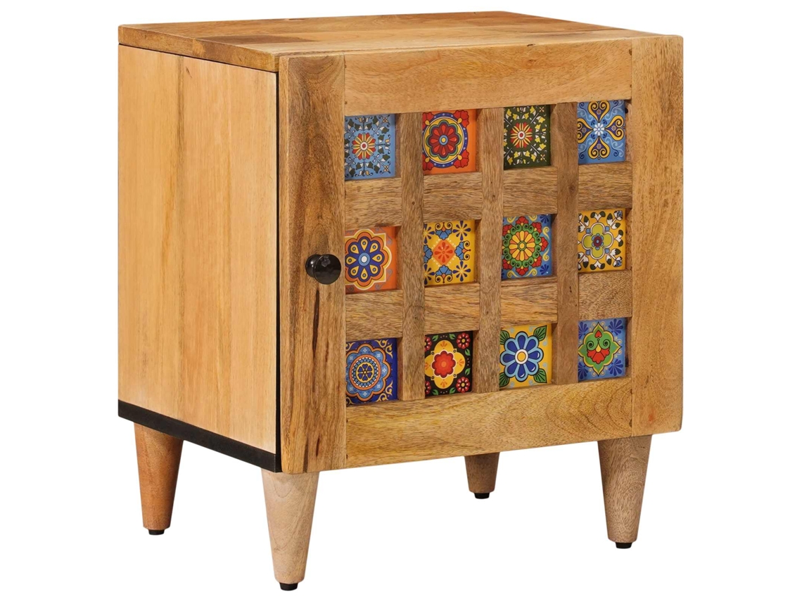 Vidaxl Armário De Cabeceira Natural 40 X 33,5 X 46 Cm
