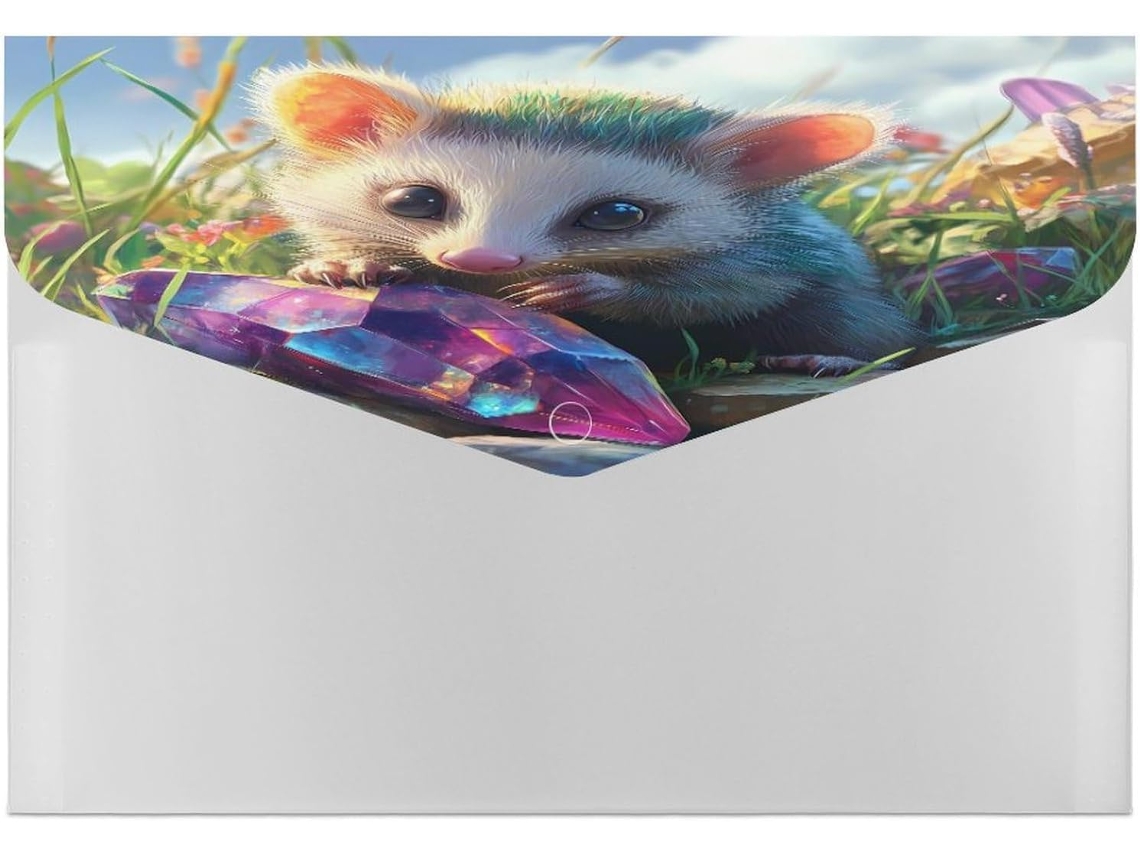 Organizador De Arquivos Sanfonado Opossum Com 6-bolsos Armazenamento Documentos, Ideal Escola E Escritório