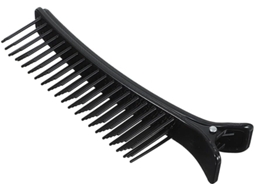 Grampo de Cabelo Profissional Em Plástico Preto Para Fazer Riscas E Prender O Cabelo.