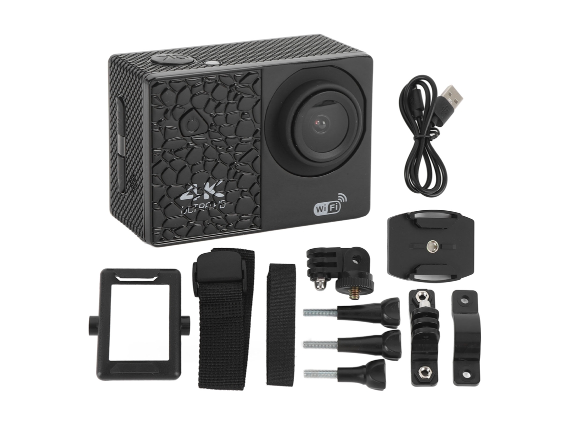 4k Camera With 2.0 Inch Ips Main Screen 170 Degree Wide Angle Multi Axis Stabilization Dv Fast Data Sync Cycling Camera Rainproof LAXISCREED