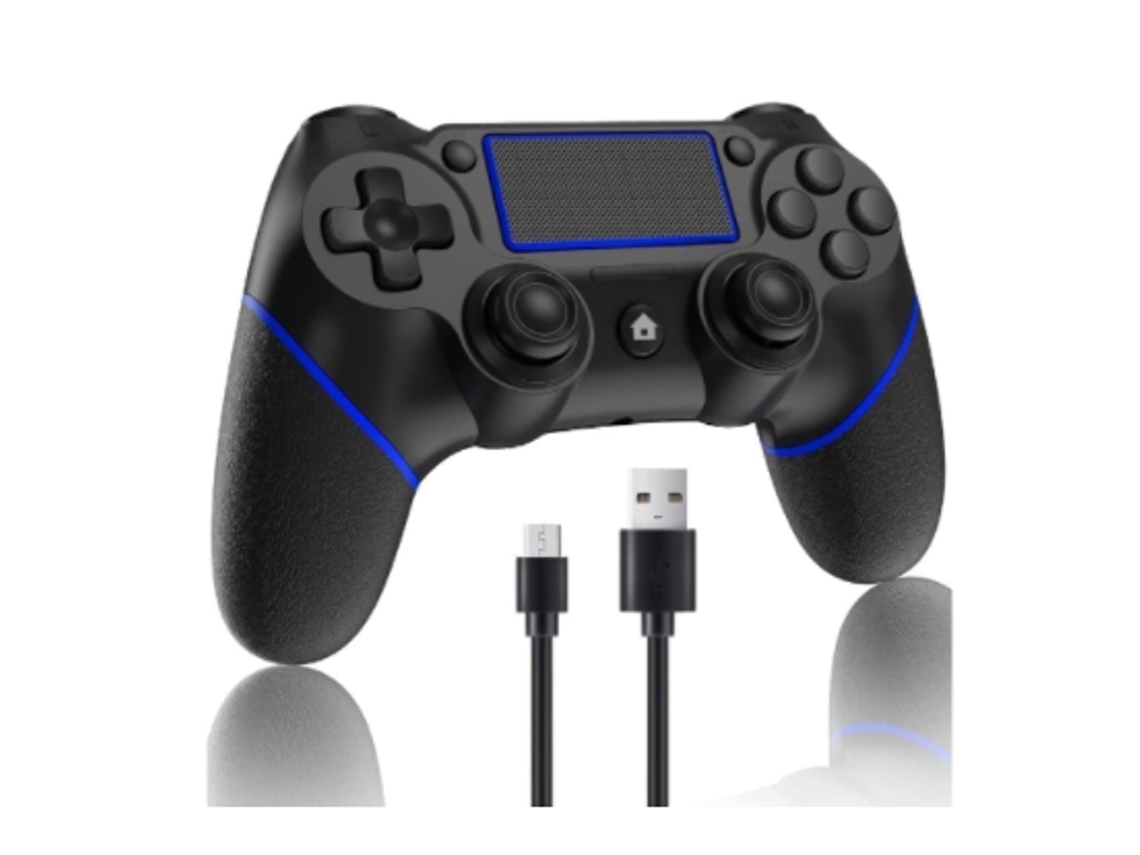 Controle Ps4 Sem Fio Playstation 4ps4 Props4 Slim Com Joystick De Jogo Motor Duplo Forte Vibração Touchpad Antiderrapante Azul Lalalamoli
