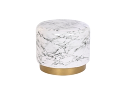 Mesa Lateral, Ferro, Efeito Mármore ALEXANDRA HOUSE LIVING (50x50x45cm)