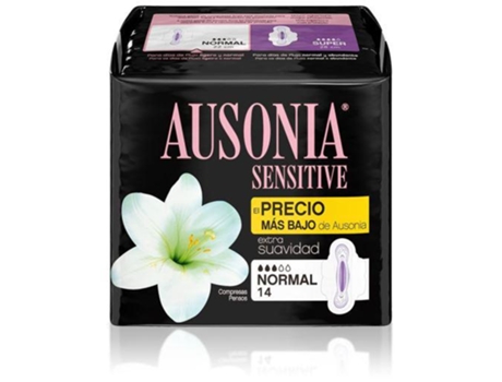 Pensos Higiénicos com Alas SENSITIVE  (14 uds)