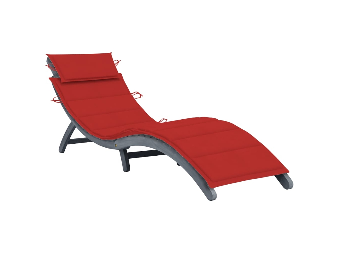 Sun Lounger, Sun Loungers Vidaxl Cinzeto Madeira De Acácia (n/a)