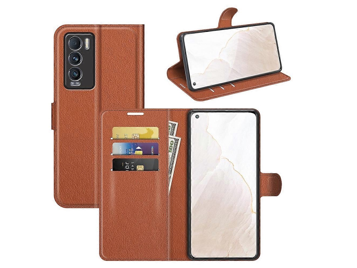 Capa Protetora Horizontal Com Flip E Compartimentos Para Cartões E Carteira Para Oppo Realme Gt Master Explorer