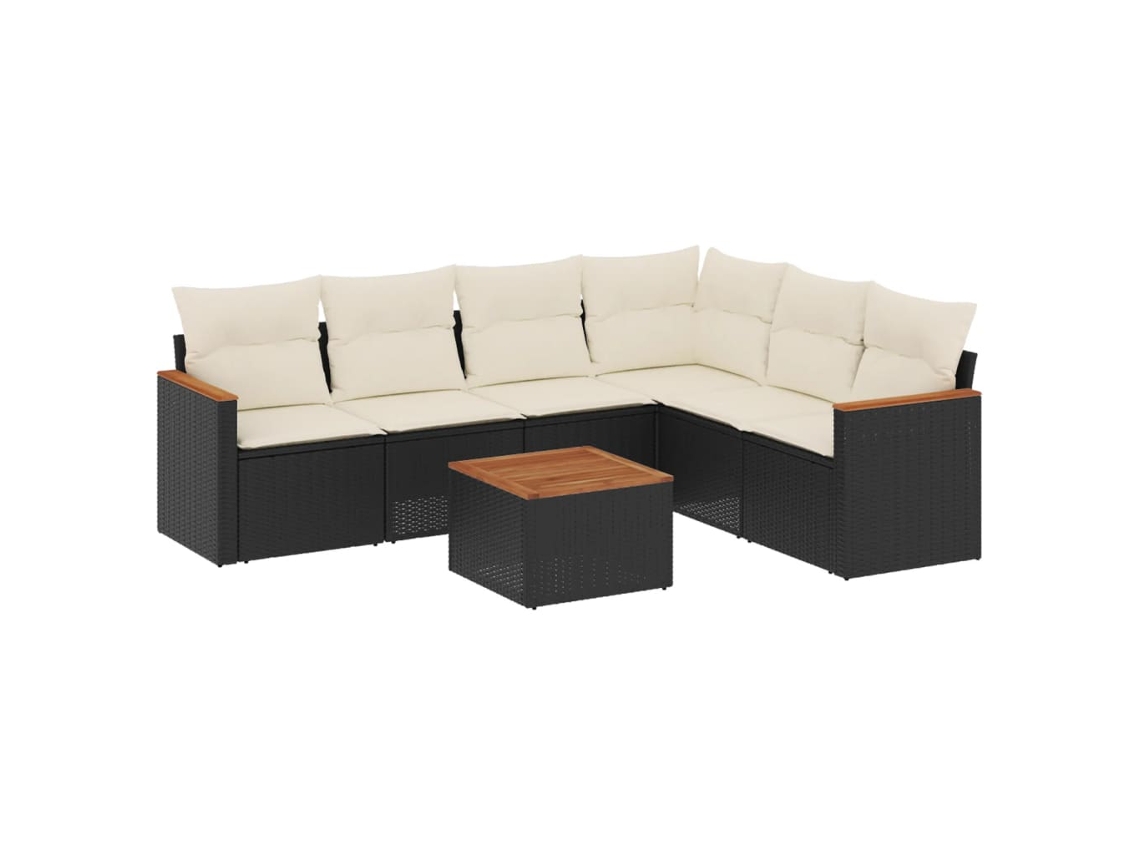 Garden Sofa Set, Garden Sofa Sets Vidaxl Preto Rattan / Vime (n/a)