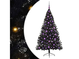Conjunto 1 Decoração De Árvore De Natal Vidaxl Preto Pvc (180 Cm)