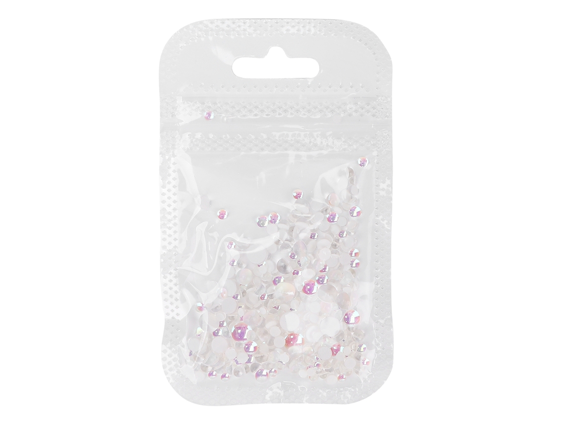 300 Peças De Decoração De Unhas Com Pérolas Mistas Em Tamanhos Diy De Meio Grão Com Fundo Plano Para Artesanato