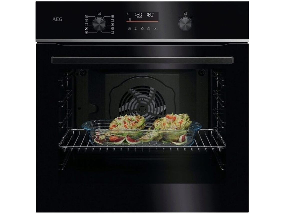 Forno Multifunções AEG TU5PB431SB (72 L - AquaClean e Pirólitico - Preto) 