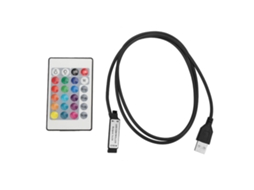 Tira Led Rgb 5v 24 Teclas Controle Remoto Sem Fio Usb 6a Efeito Lâmpada 1m | S/MARCA