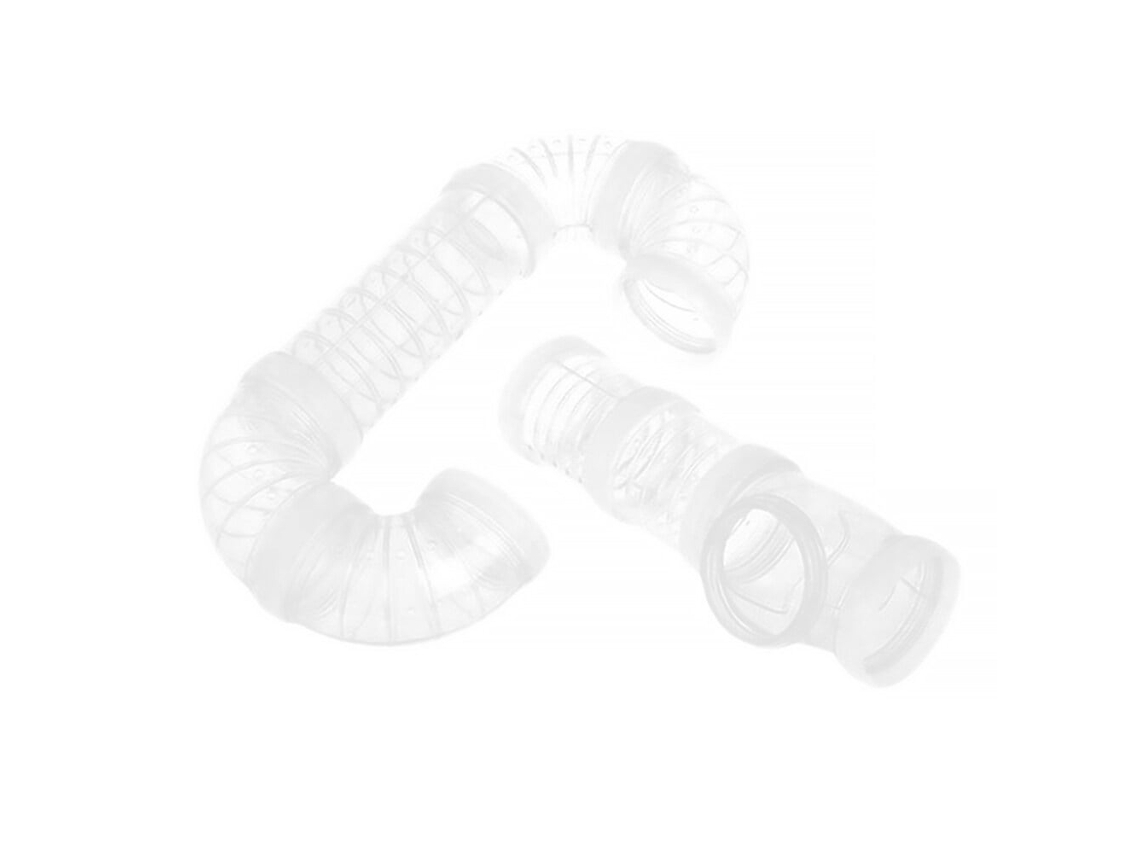 Jaula Para Hámster Hokarua (2 Unidades), Tubo Deportivo Externo, Tubo De Plástico Para Hámster (blanco)
