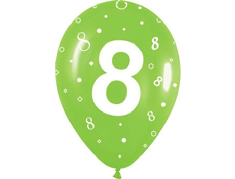 Balões  (10 un - 30 cm - Látex) Número 8