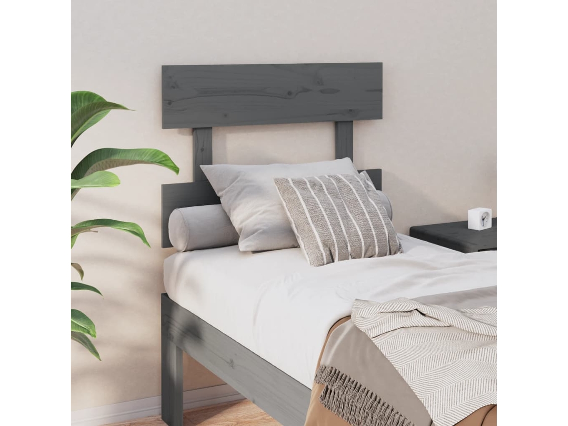 Cabecero 93,5x3x81 cm Pino Macizo Gris