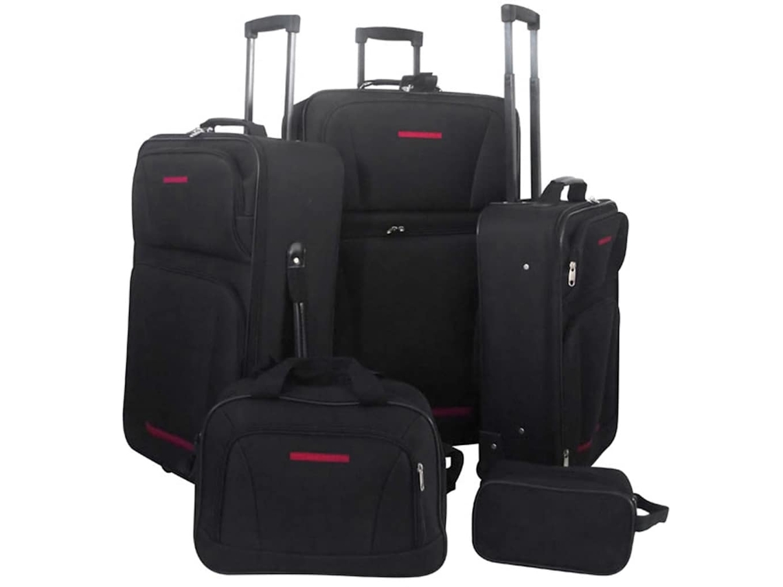 Vidaxl Conjunto Malas De Viagem 5 Pcs Preto