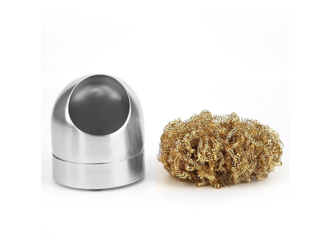Orevant-limpiapontas De Pistola De Soldadura Bola De Alambre Com Base De Suporte De Prata Para Soldador