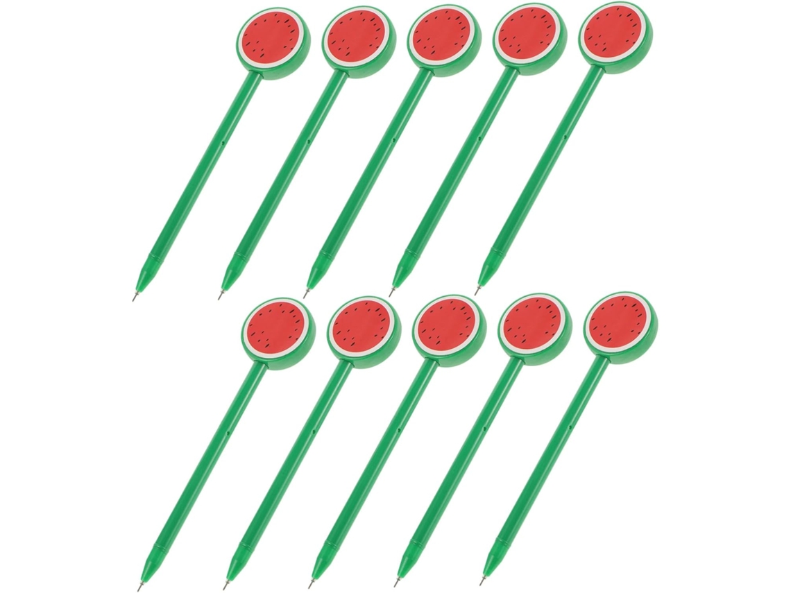Conjunto De 10 Canetas Em Gel Neutras, Pequenas, Plástico, Com Estampa