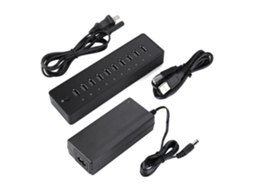 Hub De Carregamento Usb3.0 Portátil Com 10 Portas Com Adaptador De Energia E Interruptor