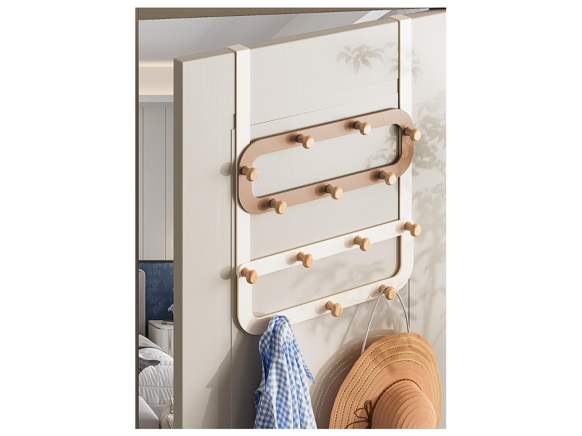 Conjunto de 14 Ganchos para Porta, Ideal para Quarto, Sala de Estar e Banheiro. Permite Pendurar Roupas, Toalhas, Chaves, Chapéus e Bolsas BRILVIBERA