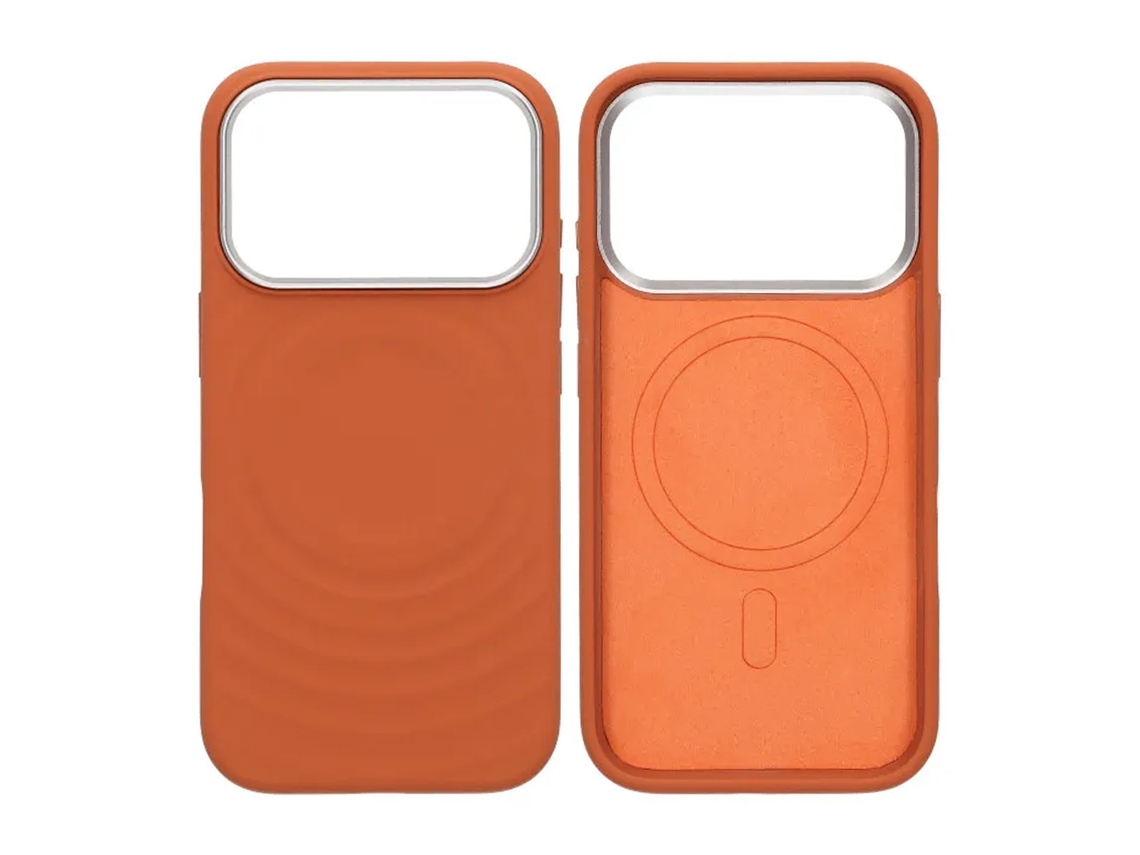 Capa De Silicone Para Celular Com Magsafe Para Iphone 17 Pro Max - Laranja