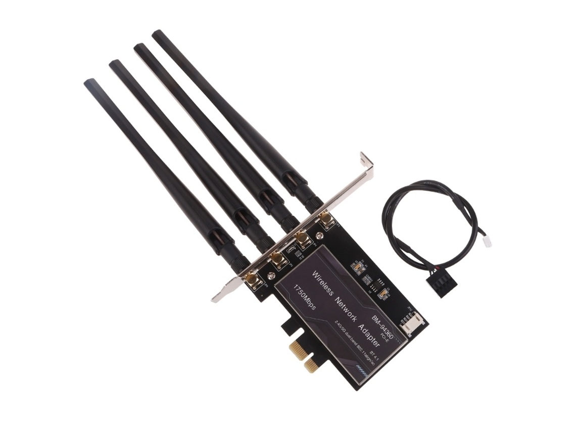 Lurelia Adaptador Usb Wi-fi 1750 Mbps 2,4 Ghz Pcie Antena