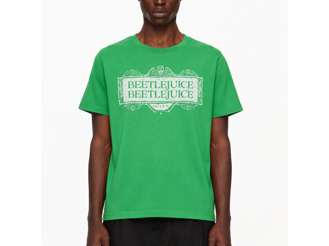 Rockinstone Beetlejuice Beetlejuice Beetlejuice Logo Shirt Size:m
