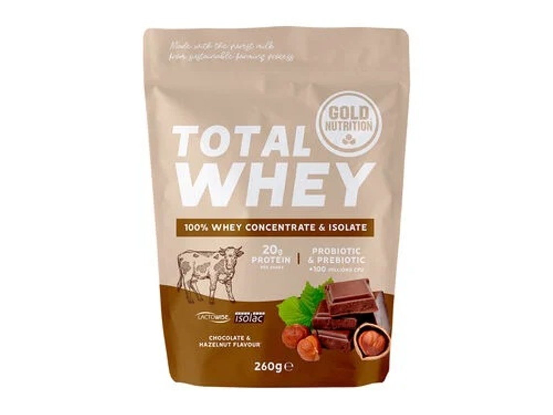 Total Whey Chocolate E Avelã GOLD NUTRITION 260 gr