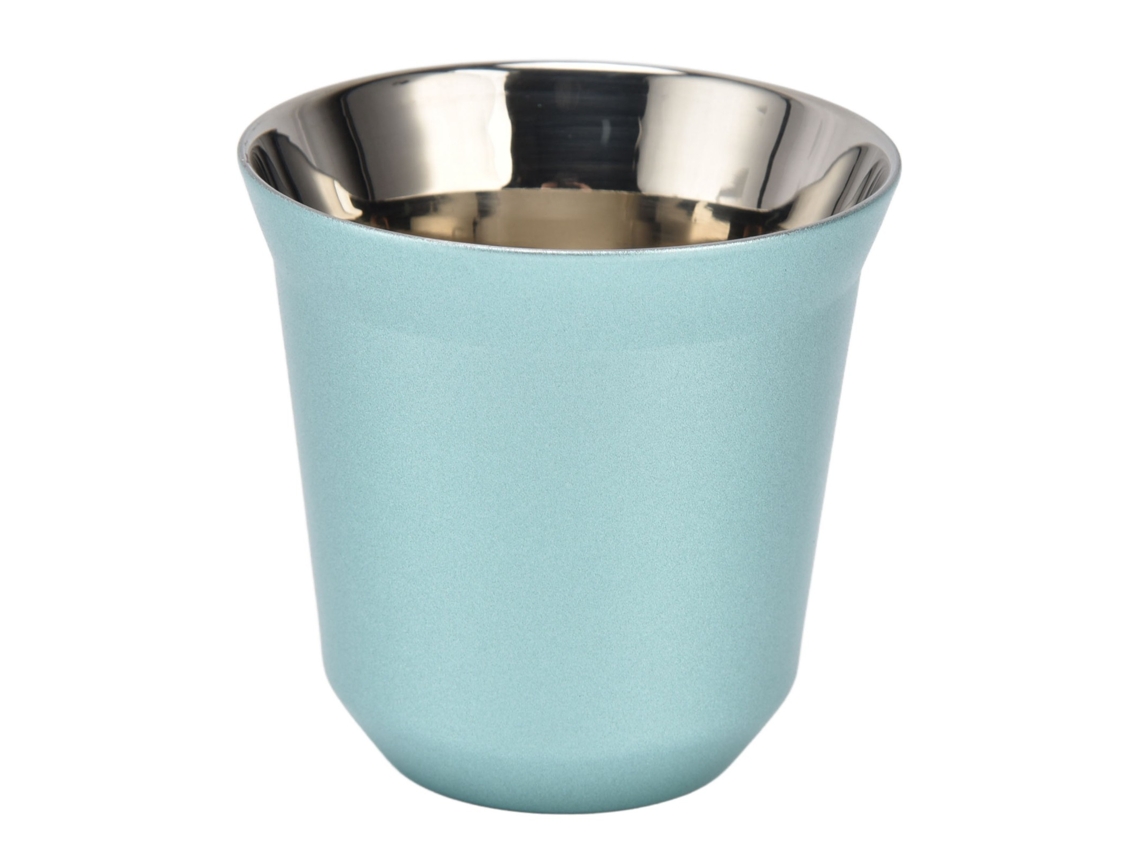 Caneca de Aço Inoxidável com Parede Dupla e Isolamento Térmico para Café Ou Cerveja, Verde AQUAFORGE