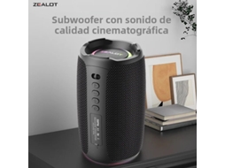 Caixa De Som Portátil Sem Fio Para Uso Externo Com Iluminação Rgb E Potência De 20w.
