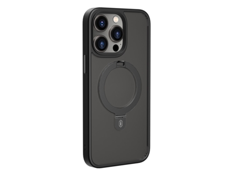 Suporte Casa Magsafe Para Iphone 15 Pro Max Wiwu Pele Sintética Preto