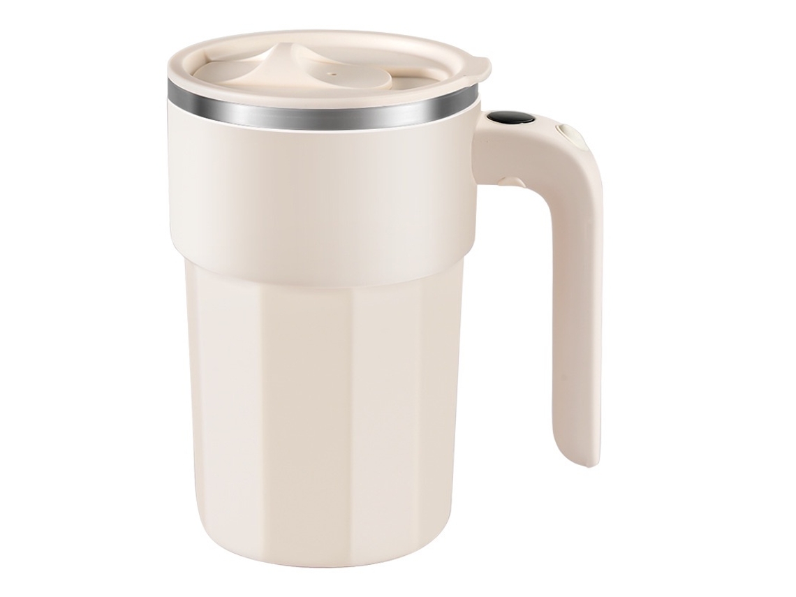 Caneca Automexida, Copo Elétrico De 350ml, Creme | Recarregável, Presente Para Amantes De Café E Uso No Escritório (branca)