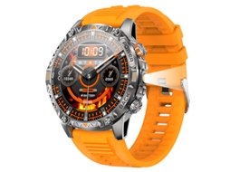 Smartwatch Inteligente Yk16 Com Tela Ips De 17 Polegadas Bateria De Longa Duração De 1000mah Lanterna Bússola E Monitor De Atividades Físicas Laranja