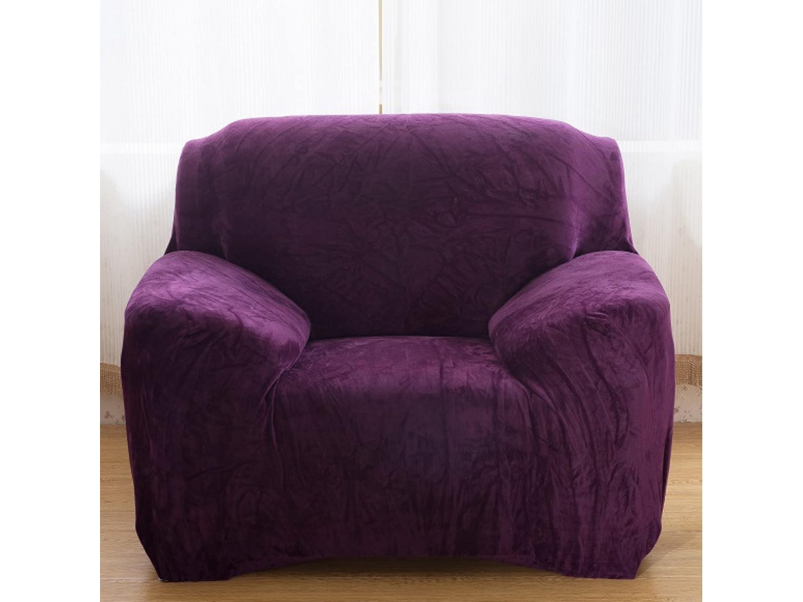 Elysve Capas De Sofá, Elástico Macio Para Sofá Individual (roxo 90-140 Cm)