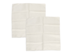 24pcs Toalhinha de Cetim Quadrada 17x17 Polegadas Branca para Casamentos Festas