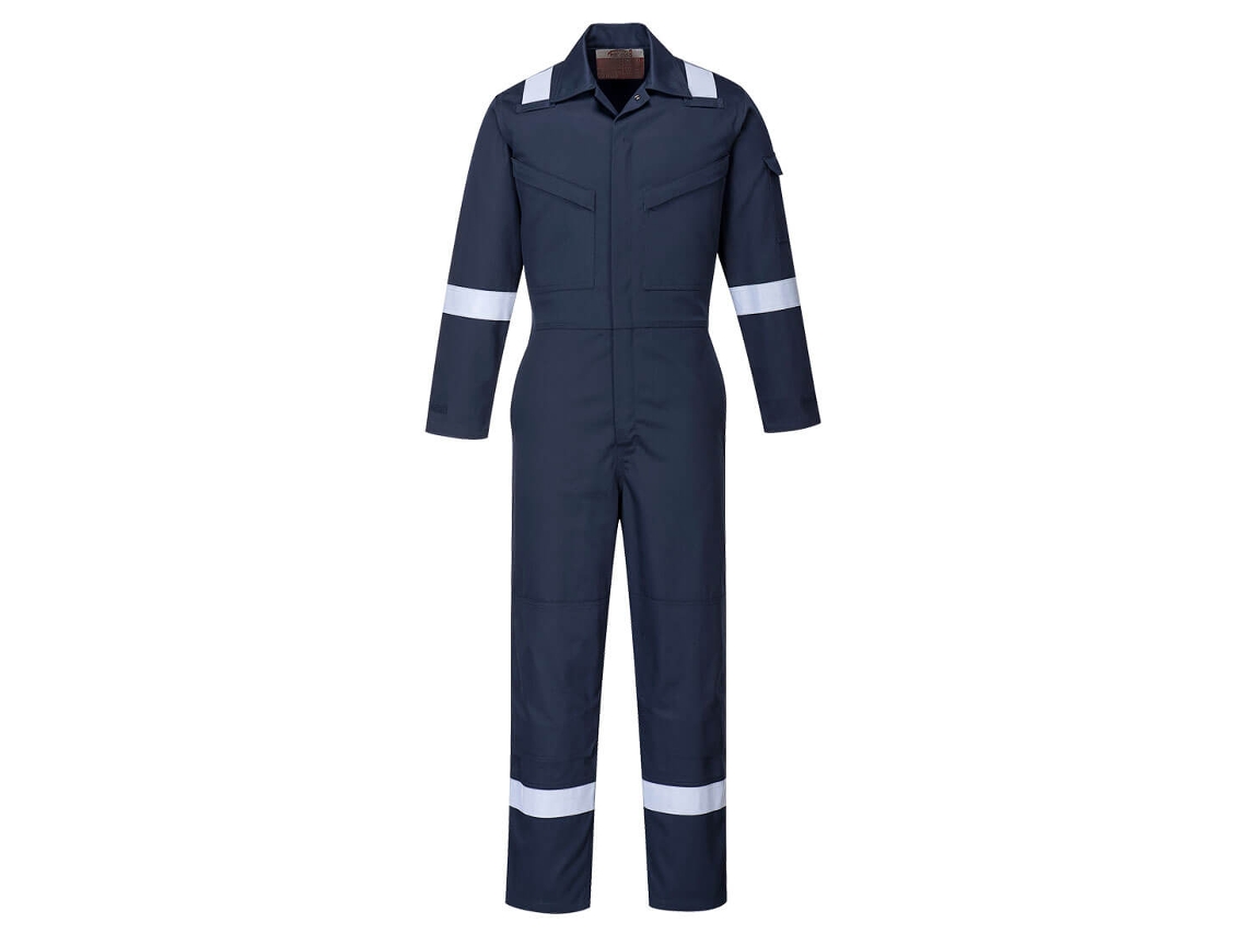 Macacão Feminino Bizflame Plus 350g – Macacão Retardador De Chamas Com Ajuste Feminino Azul Marinho / P