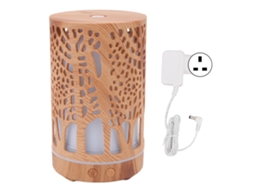 Laxiscreed Umidificador Aromático Com Aparência De Madeira E Luz Relaxante Para Ambiente