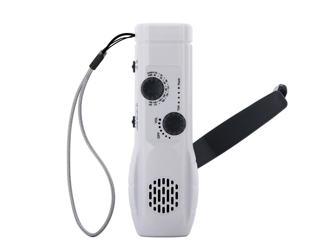 Rádio De Manivela Led, 1.200mah Am Rádio De Emergência Com Lanterna Fm Carregável Por Usb, Adequado Para Caminhadas Ao Ar Livre