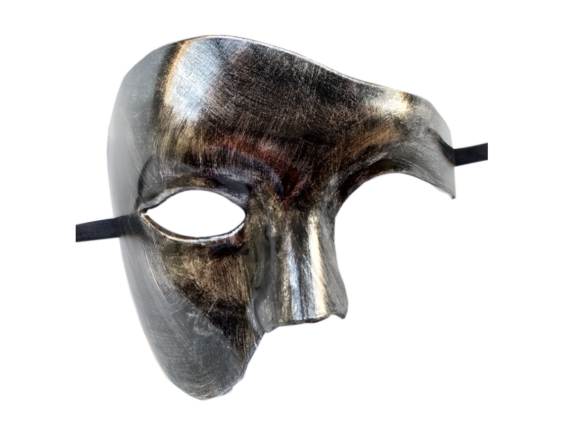 Máscara Masculina Máscara De Baile Do Fantasma Da Ópera Meia Máscara (preta)