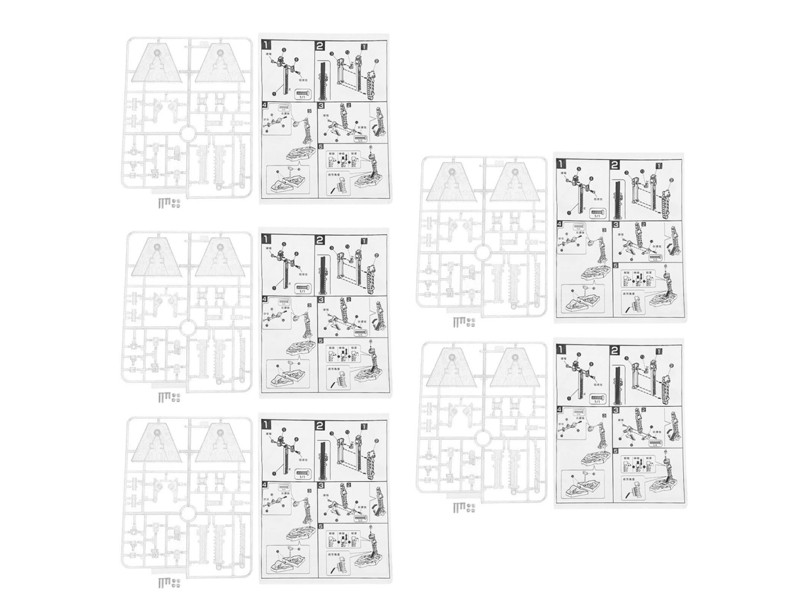 Mali conjunto de 5 Suportes para Figuras de Ação Transparente para Modelos Sd Bb Rg Hg 1/144 Estabilidade Alta e Durável