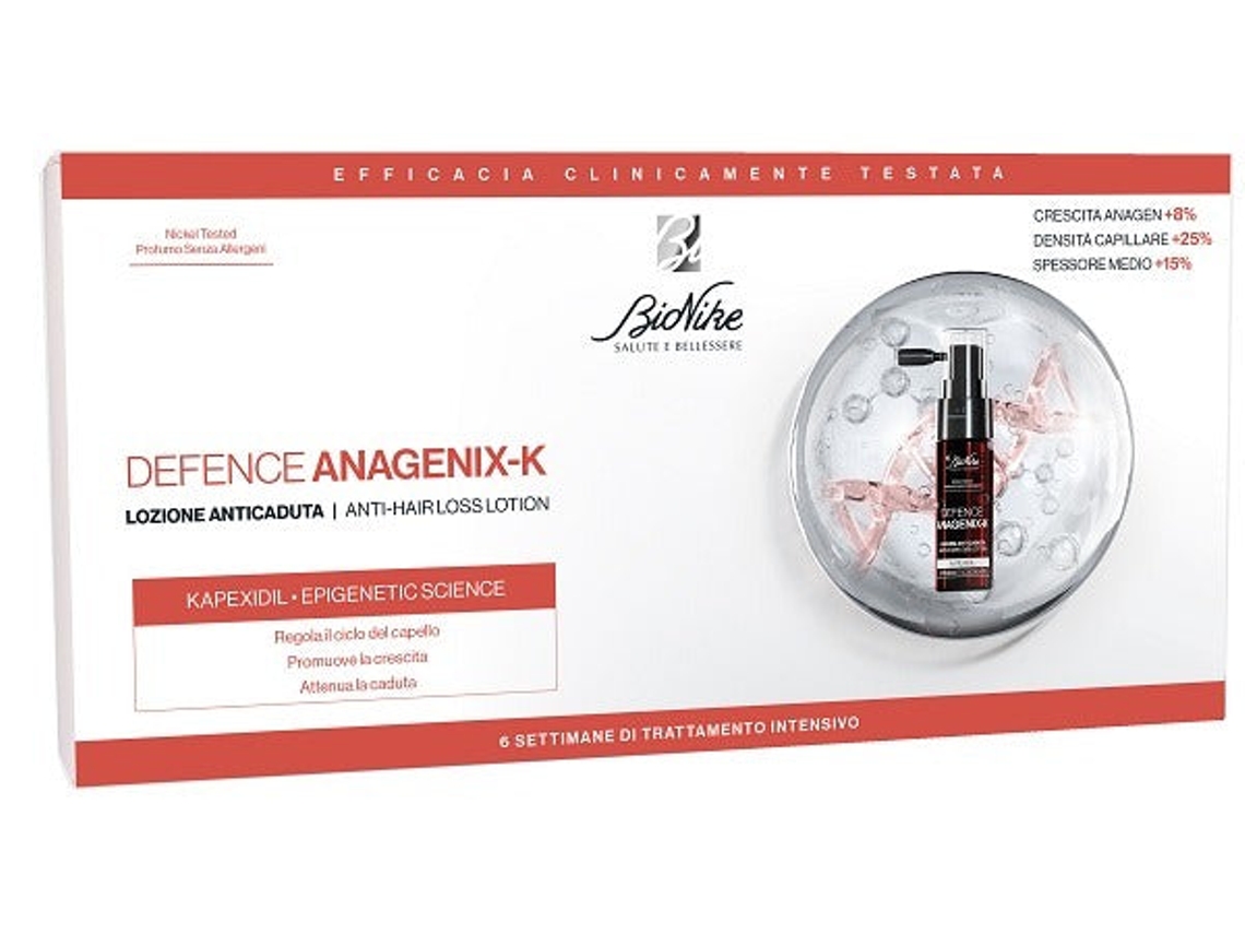 Defence Anagenix K Lozione Anti Caduta 6 Flaconcini 15 Ml Bionike