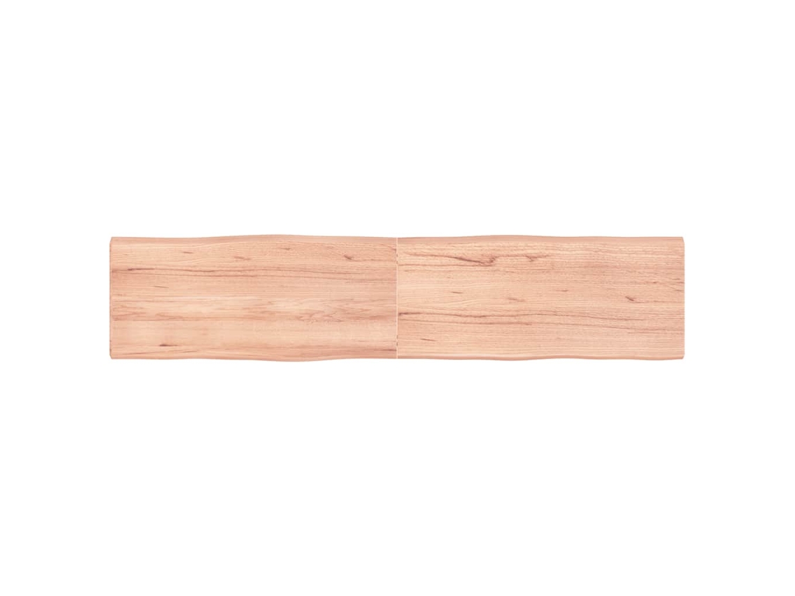 Vidaxl Tampo De Mesa Com Bordas Vivas Carvalho Tratado Castanho-claro