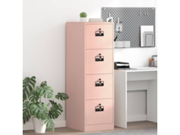 Vidaxl Armário De Arquivo Rosa 44 X 50 X 139 Cm Aço Laminado A Frio