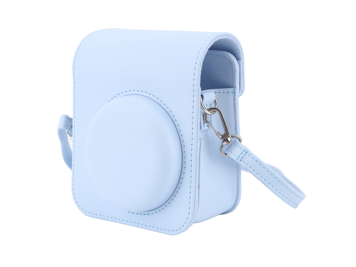 Bolsa Protectora Para Cámara Instantánea Mini Funda De Pu Con Correa Ajustable Para Fujifilm Instax Mini 12 Azul
