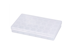 Caja De Armazenamento Para Decoração De Unhas Com 28 Espaços, Pedras De Strass E Pérolas Vazias