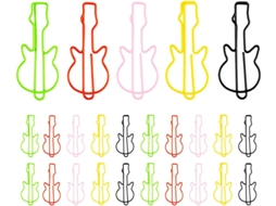 Clips De Papel Decorativos Em Metal Formato Guitarra, 50 Unidades, Tamanho Pequeno, Duráveis Para Escritório E Escola